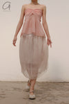 SWAYING/KNIT Bow Tube Top SW22SST02 Light Pink PS47